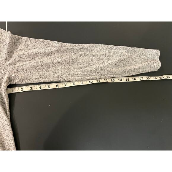 Nine Britton Cowl Neck Hacci Knit Dress Women's L Gray Long Sleeve Short Dress - Picture 7 of 9